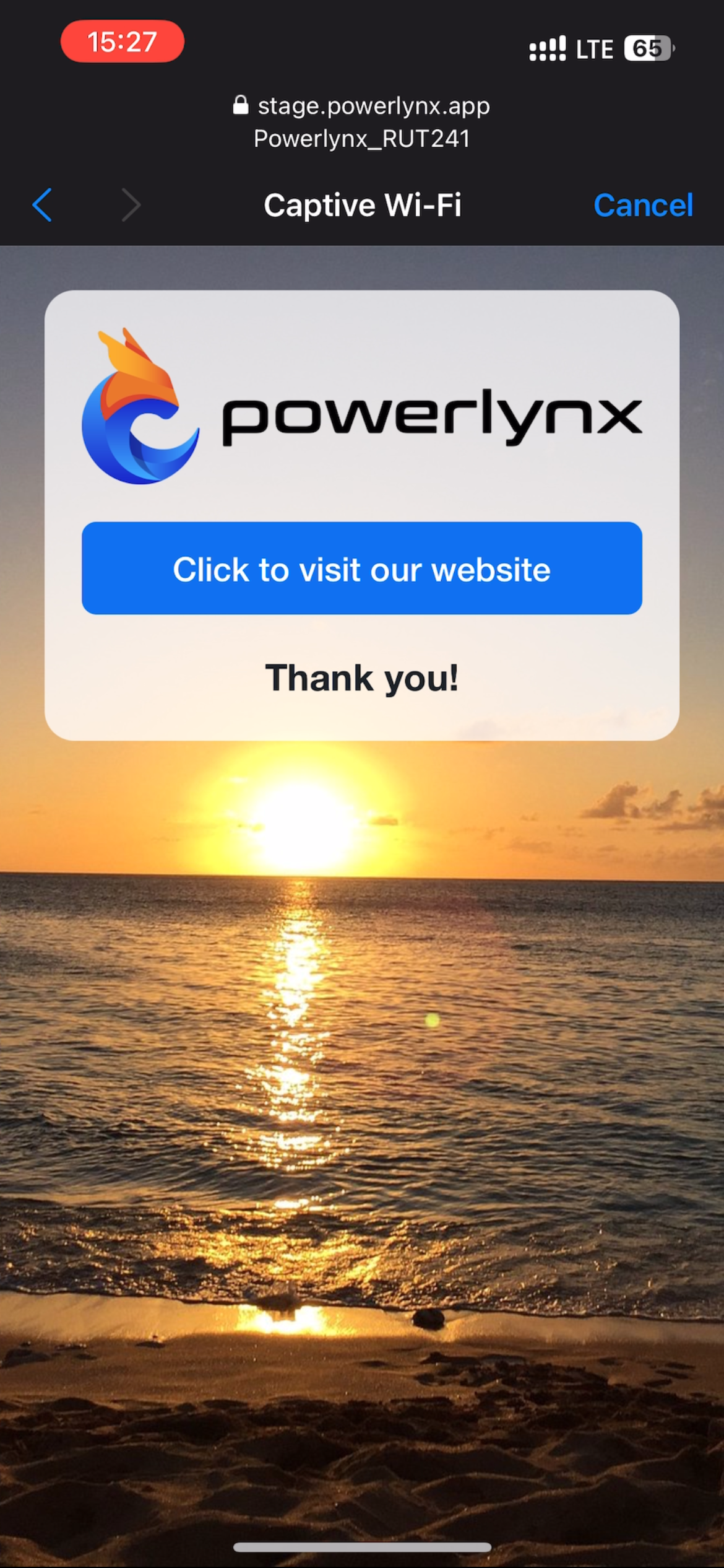 UJ status page example